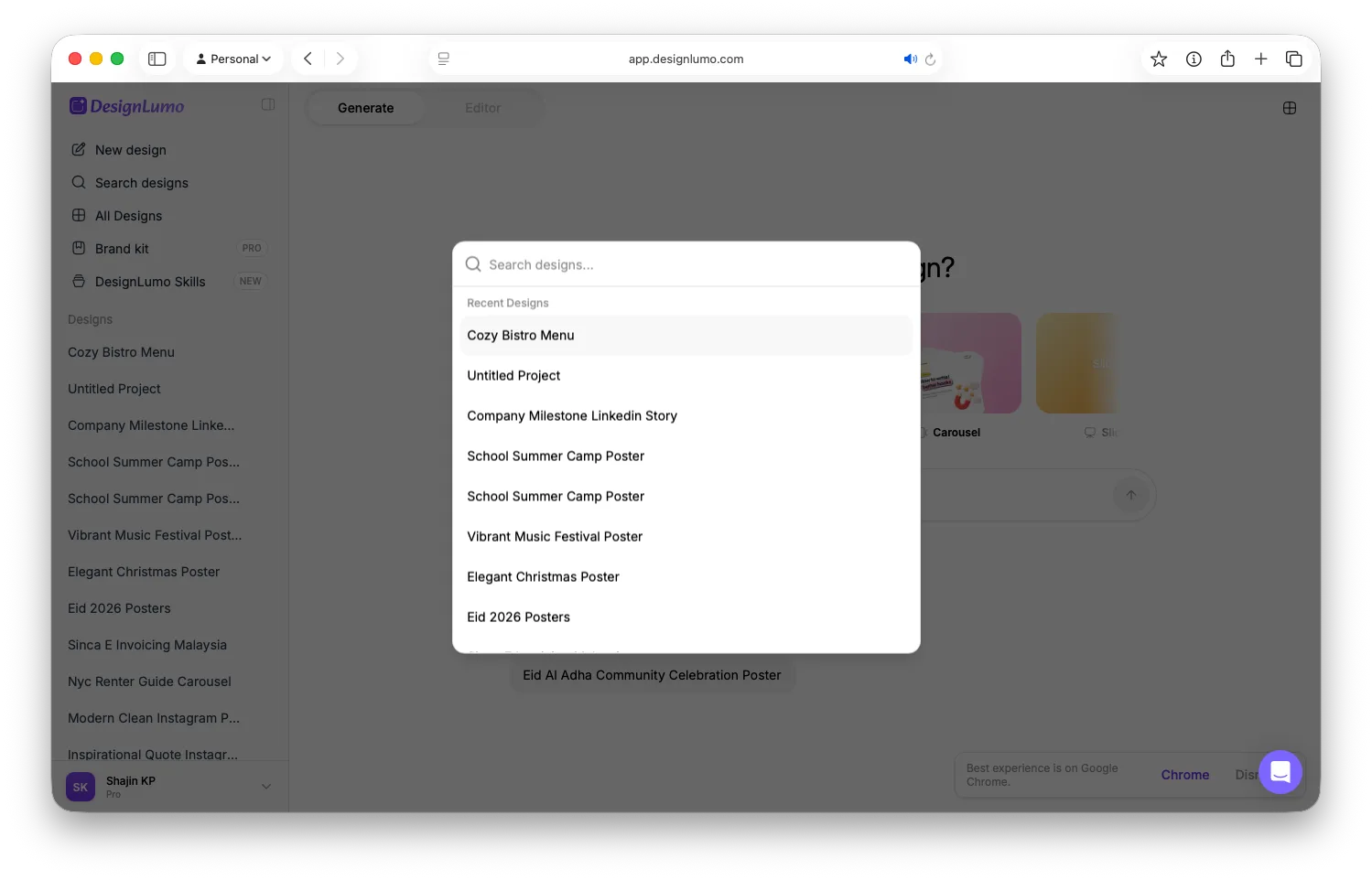 DesignLumo screenshot 2