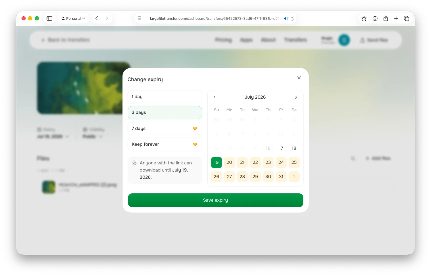 LargeFileTransfer website screenshot 5