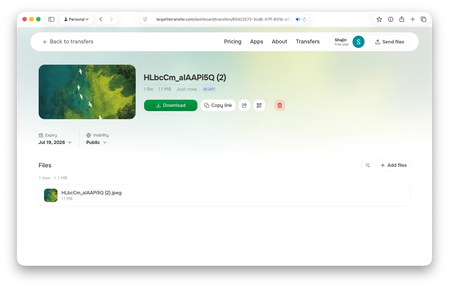LargeFileTransfer website screenshot 3