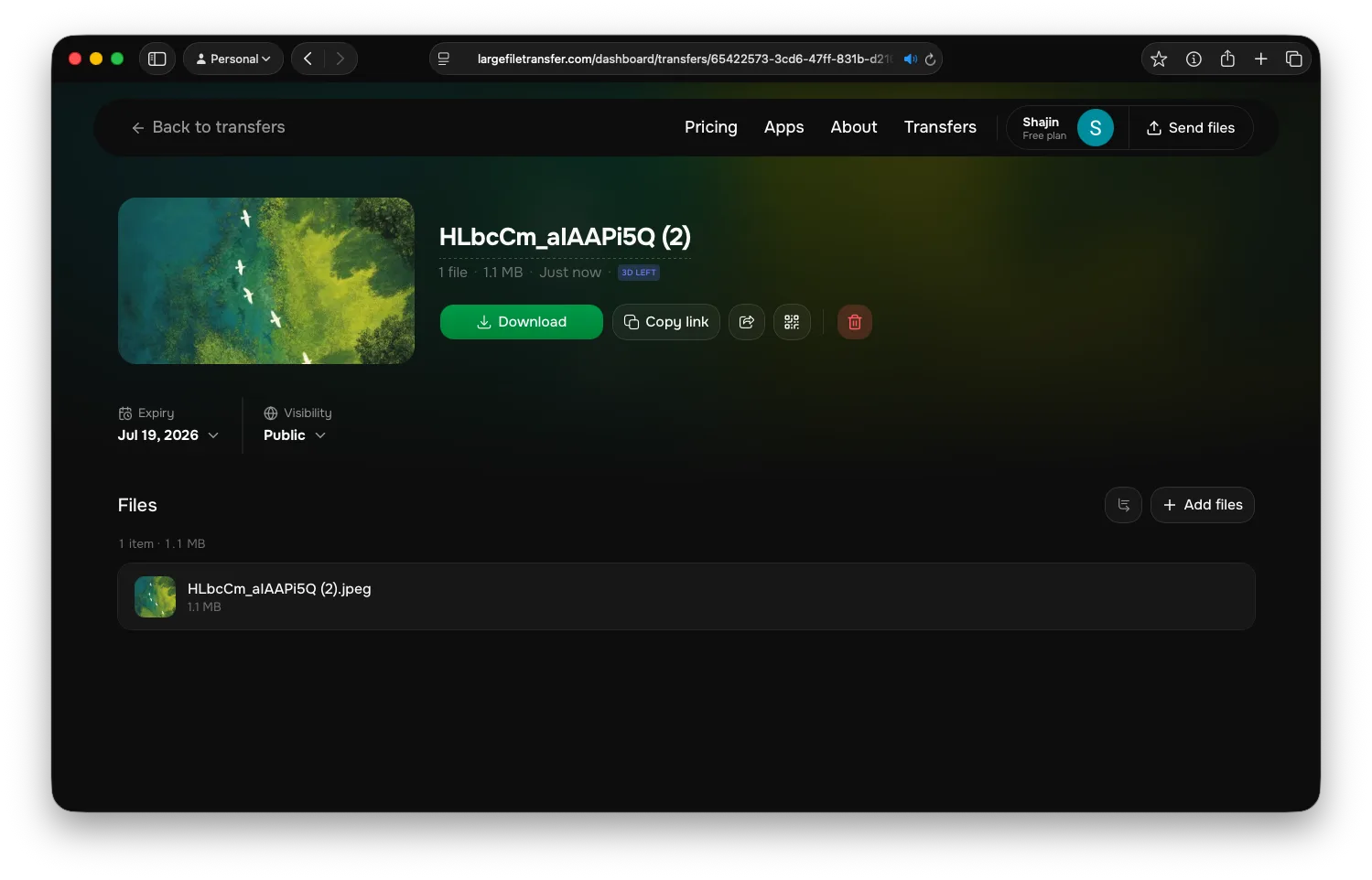 LargeFileTransfer website screenshot 4